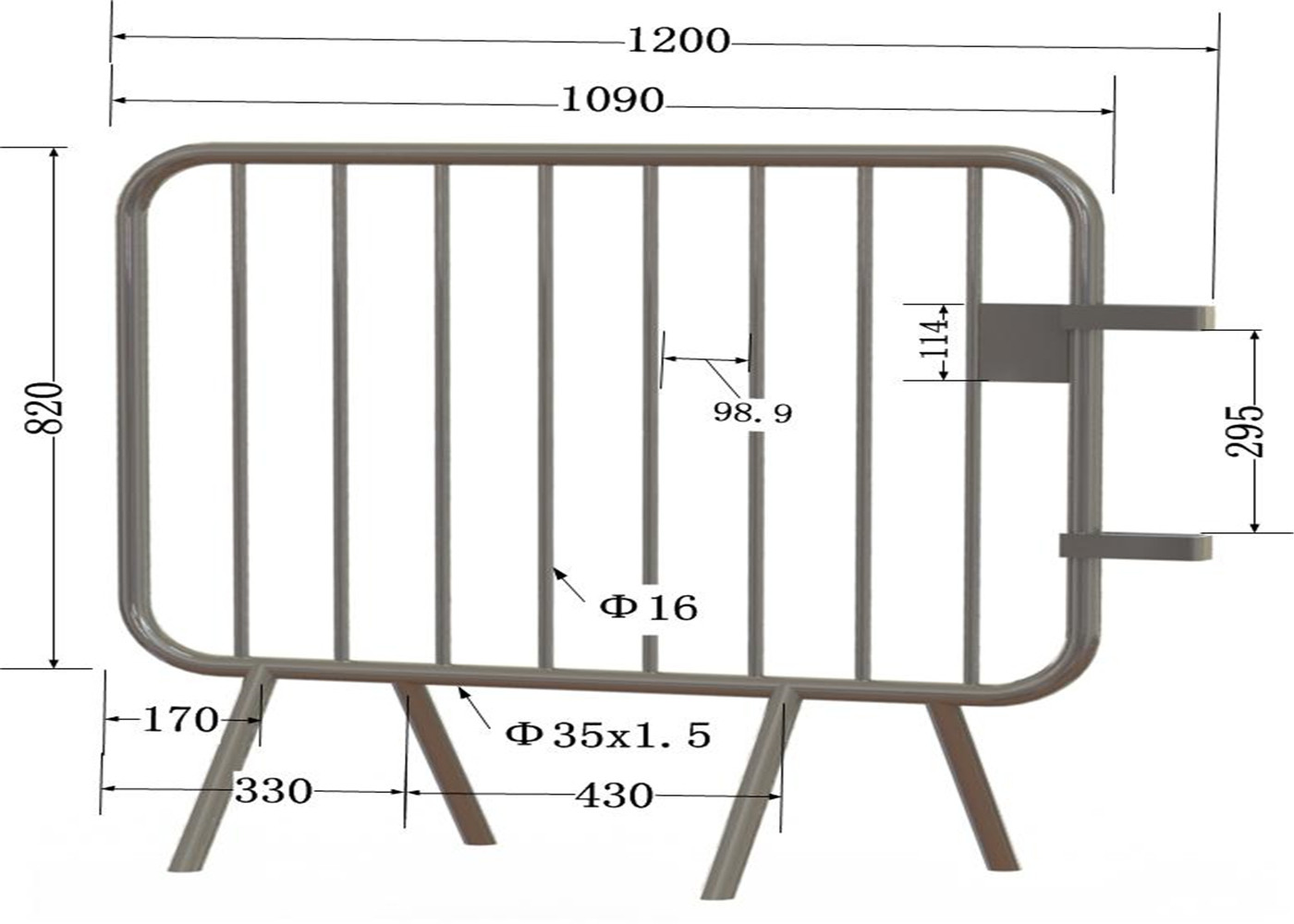 concert crowd control barriers
