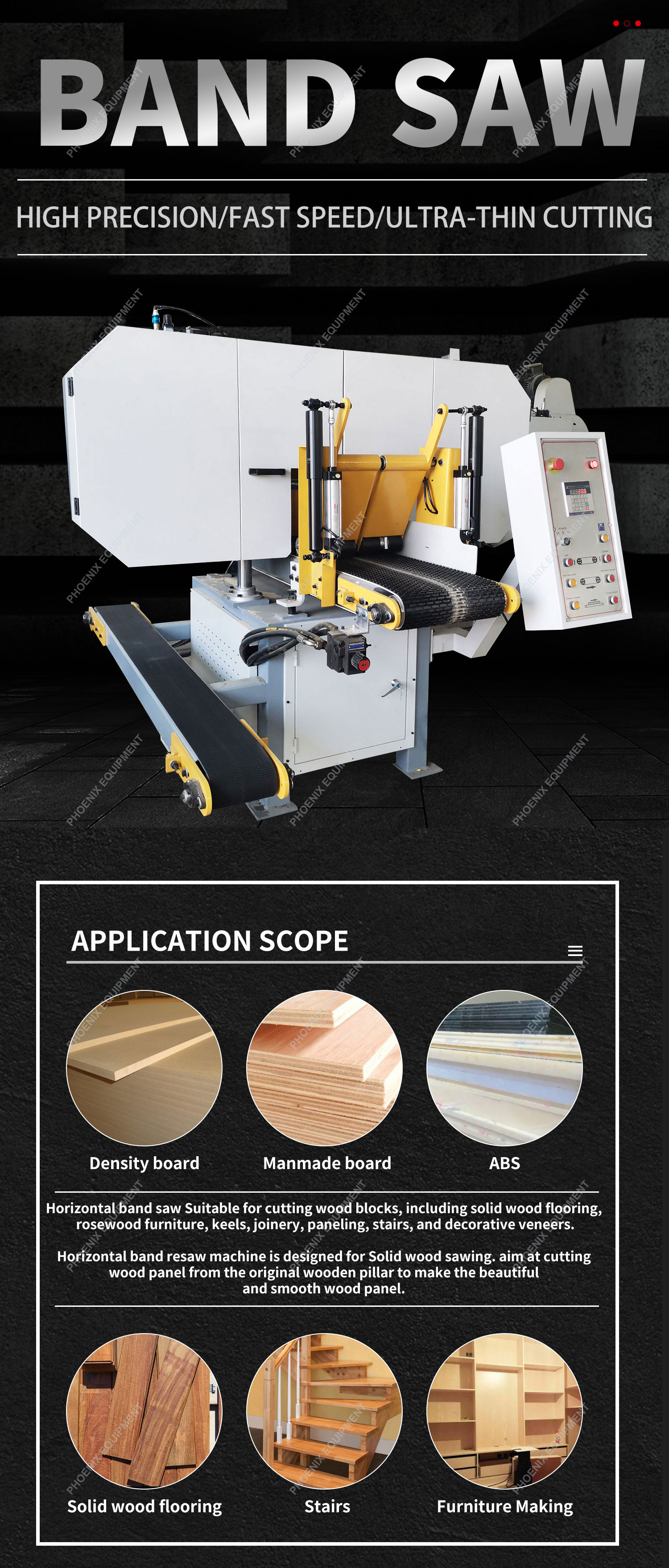 Horizontal 400mm Wood Band Sawmill with Automatic Feed Speed and Precise Cutting