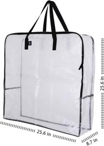 China Over-Sized Clear Organizer Storage Bag Strong Handles Zippers for College, Moving Supplies, Christmas Decorations wholesale