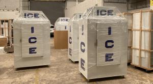 China Direct cooling ice merchandiser / Outdoor ice storage bin wholesale
