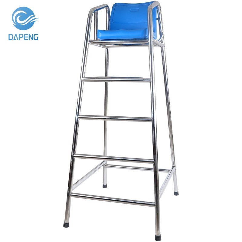Rts Water Park 304 Stainless Steel Lifeguard Chair Sliver+Blue Other Water Play Equipment