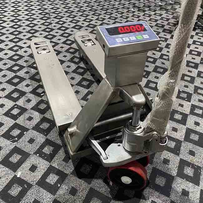 Stainless Steel Capacity 2000kg Manual Pallet Truck With Weighing Scale