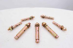 China Hex Head Sleeve Anchor Bolt M8-M24 Size Yellow Zinc Color Flange Nut Hardware wholesale