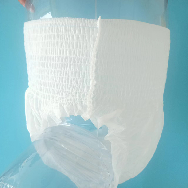 Highly OEM ODM Soft Breathable Cotton Topsheet Pants Diapers with Original Woven Design