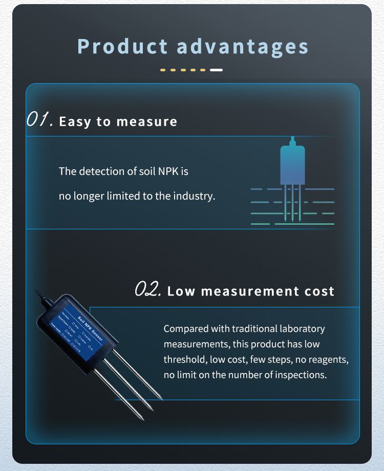 Smart Agriculture 3 in1 NPK Soil 3 Pin Sensor with RS485 Modbus Output and Performance