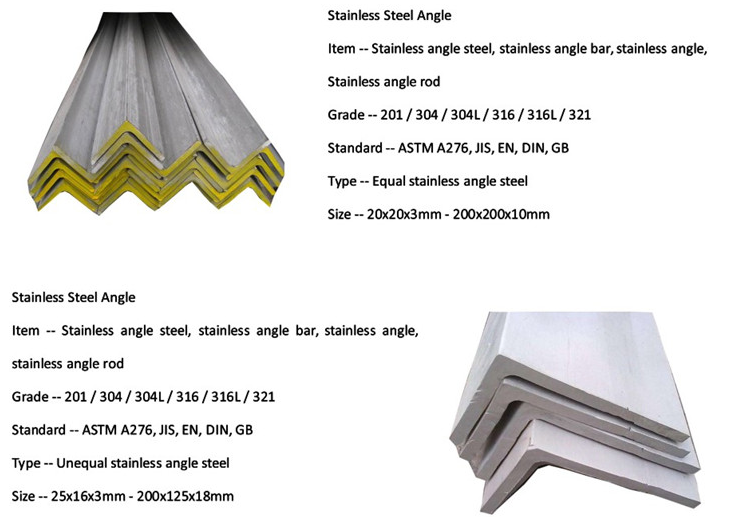 stainless steel angle bar 