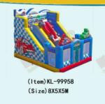 Racing Car Theme Commercial Inflatable Slide For Rentals