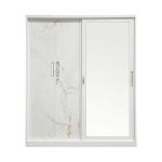 Vertical Sliding Four Doors Metal Clothes Closet Steel Bedroom Wardrobe