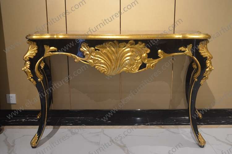 Wholesale Palace Lobby Baroque Wall Mounted Console Table TO-028