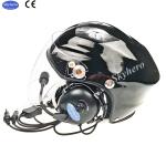 Black Aviation helmet high quality aircraft helmet light fly helmet for sale