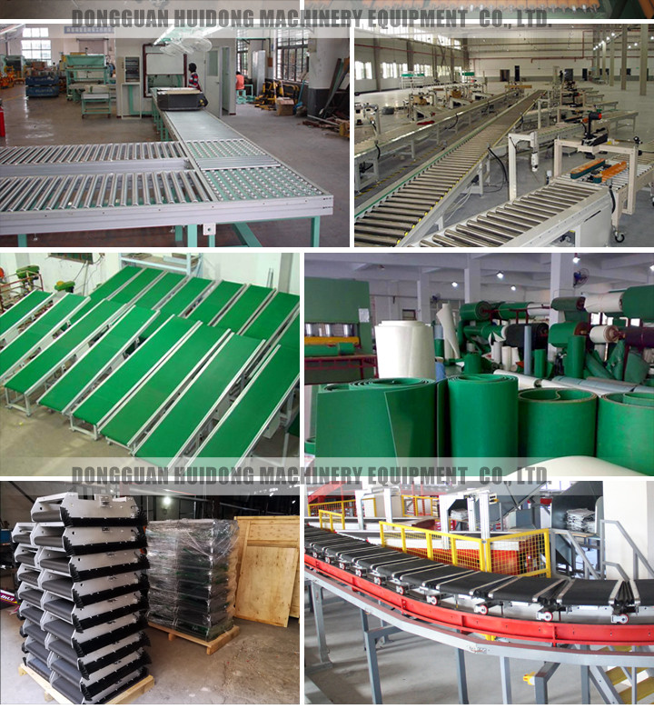 PVC / PU Green Portable Conveyor Belts Flat Surface Production Line