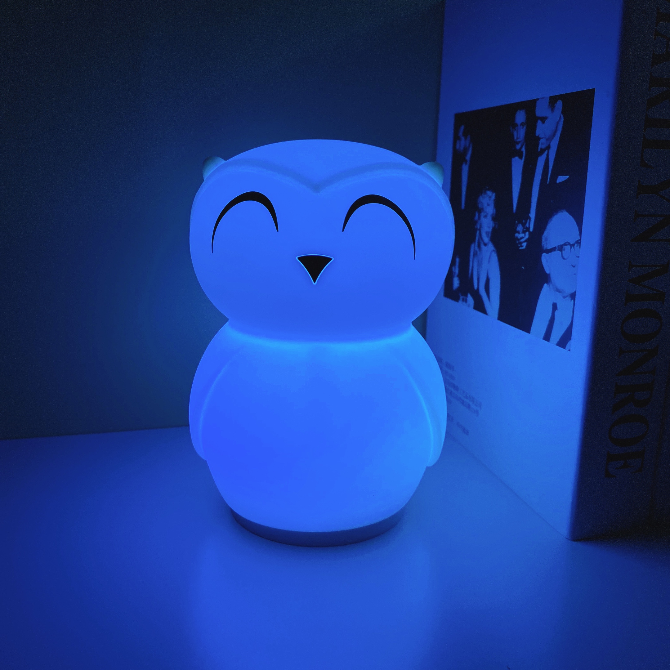 Custom Logo Silicone Dimmable Color Changing Owl Night Lamp for Baby Gift Home Decor