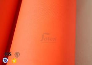 China 260g 0.25mm Orange PU Coated Fibreglass Fabric Anti Chemical Corrosion wholesale