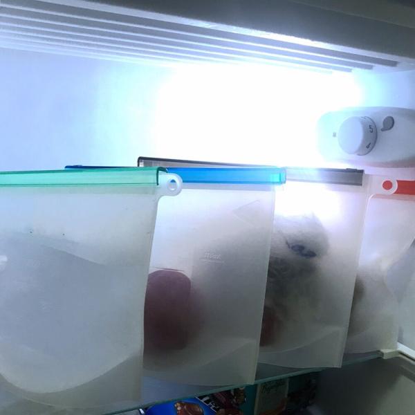 Reusable Silicone Insulated Freezer Airtight Fresh-keeping Leak-proof Food Bags
