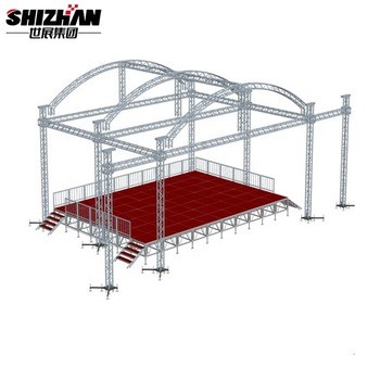 Outdoor Aluminum Concert Stage Light Truss Curved Roof Truss System