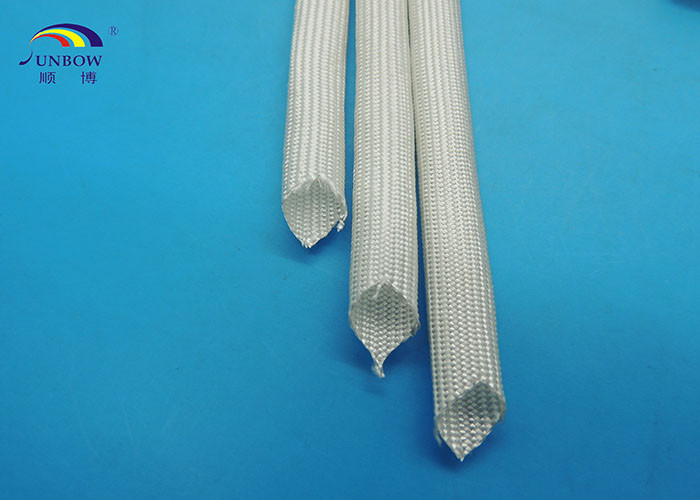 Flame Retardant Soft Braided Insulation Sleeve / Fiber Glass Sleeving ID 12MM