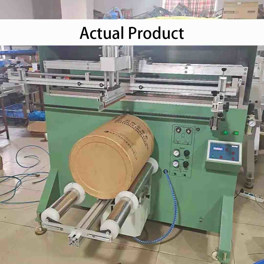 Fibre Drums Single Color Screen Printing Press 1200mm Silk Screen Printer