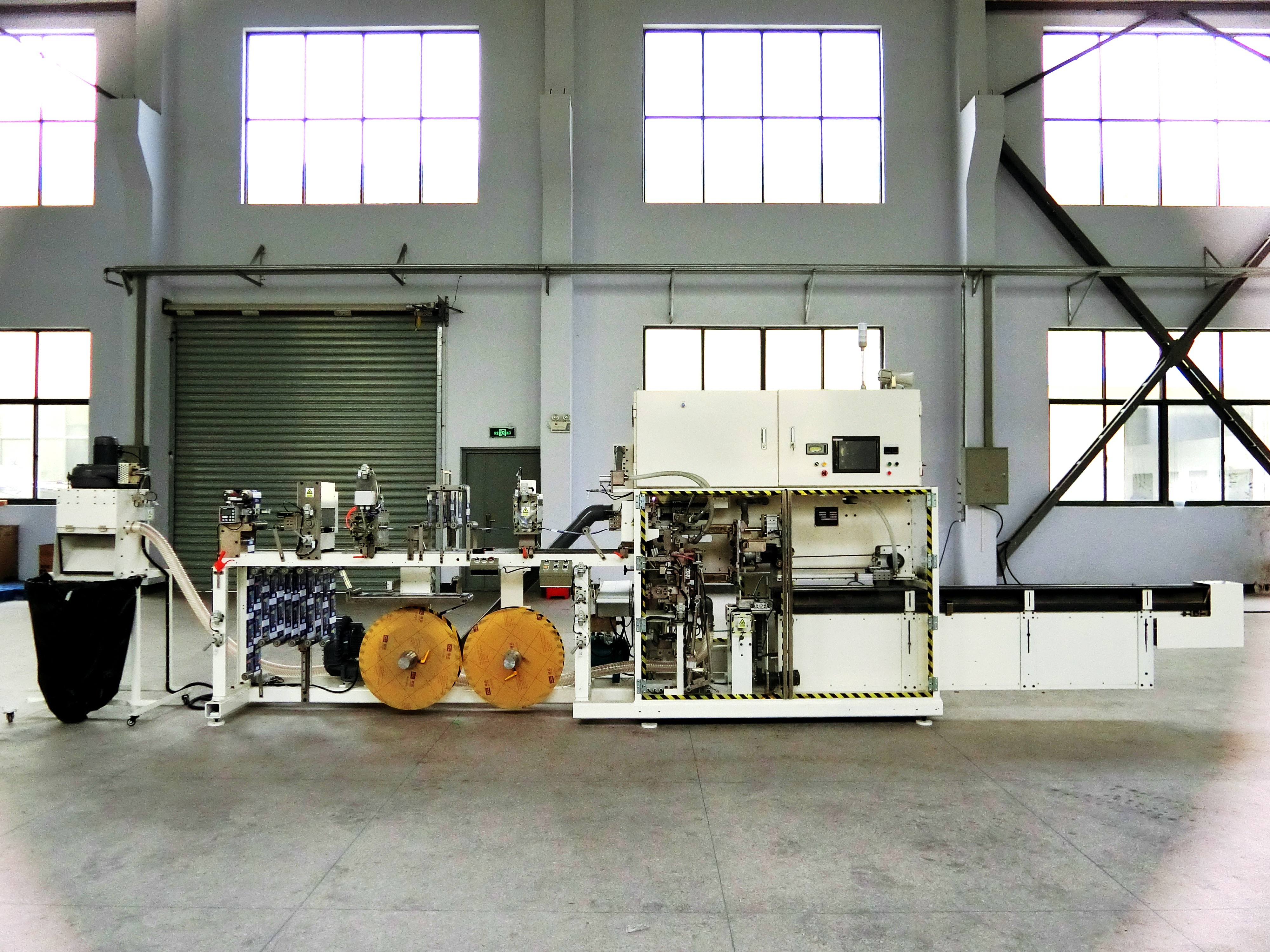 PLC Control Dual Infeed Sanitary Pad Packaging Machine