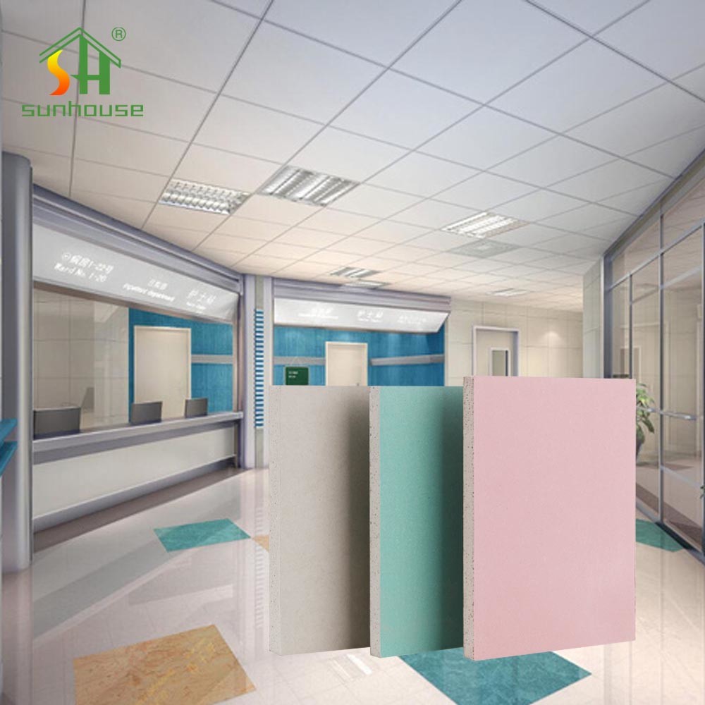 Ivory Color Fire Resistant Plasterboard Drywall Gypsum Board 1220X2440Mm 3/8 Inch Sag Resistance