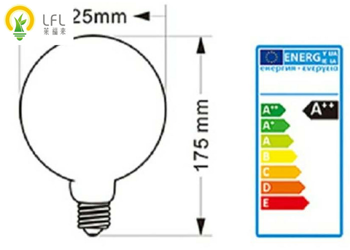 Fancy Light Bulbs With Vintage Spiral Filament , Golden Glass Decorative Light Bulbs