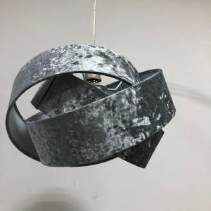 China Grey velvet twine globe Hardback Lamp Shade wholesale