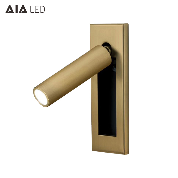 Recessed mounted any finish reading wall light 3W led wall lamp led reading bedside lights