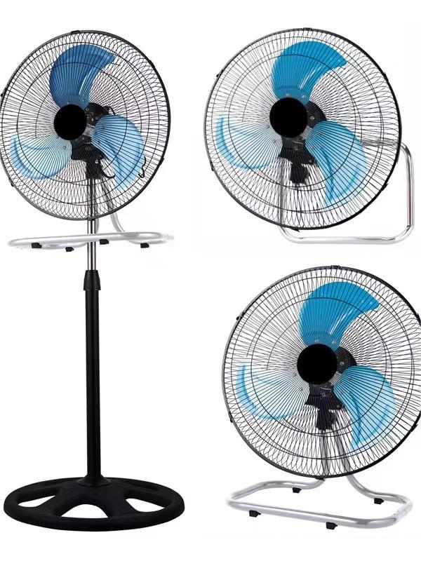 Commercial Electric Pedestal Fan 18'' 110V/220V 3 in 1 for Household and Industrial