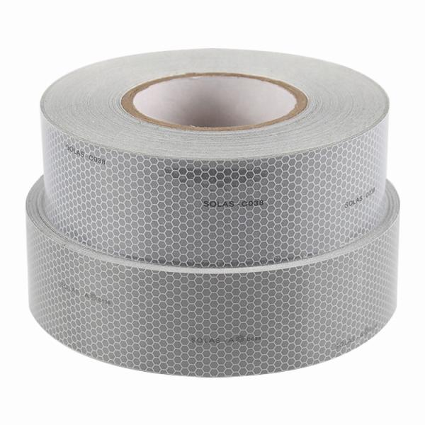 Adhesive PET Marine SOLAS Reflective Tape Fabric Based