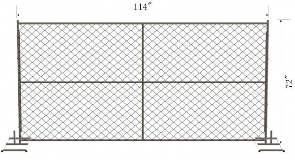 W3.66m Chain Link Construction Fence , H1.8m Temporary Chain Link Fence Panels