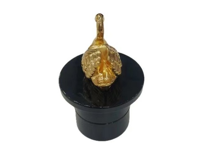 Swan-Shaped Durable Material Zamak Perfume Caps For Glass Perfume Bottle