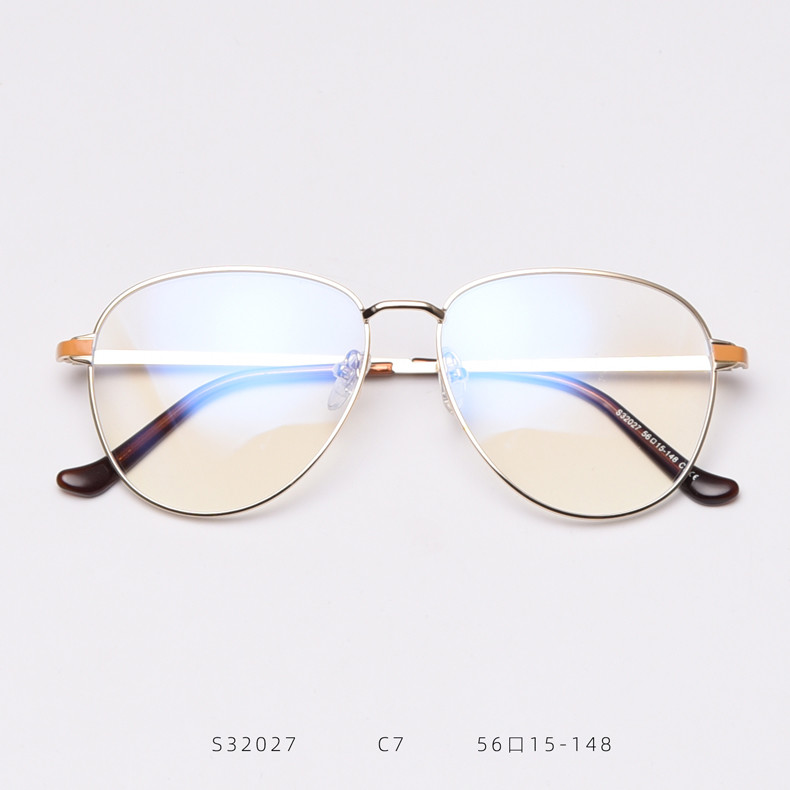 Oversized Rectangle Metal Anti Blue Ray Computer Glasses Outdoor Optical Frame