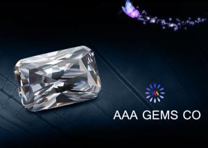 China Synthetic Radiant Cut Moissanite Loose Gemstones RI 2.65 - 2.69 wholesale