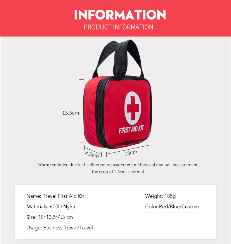 Red Blue First Responder Medical Kit Multiple Color For Medical Examination