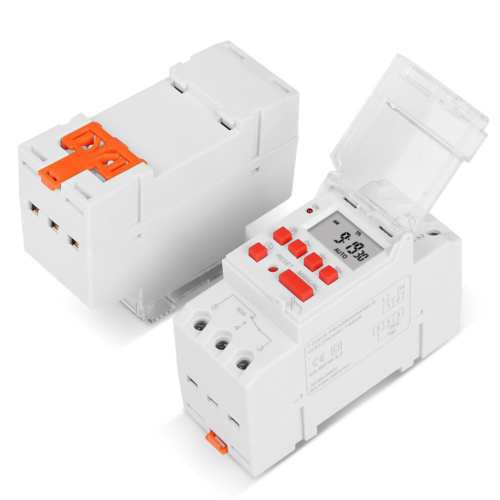 5000W 30A Weekly 7 Days Programmable Timer Controller AC 220V Digital Time Switch Relay