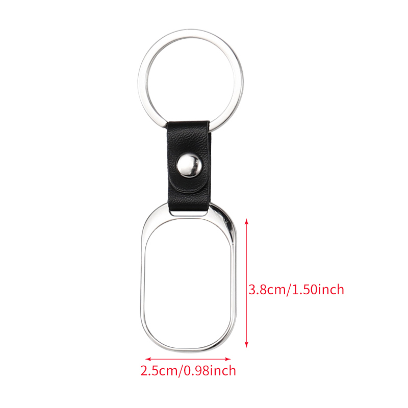 Custom Key Chains Key Promotion Gifts Blank Custom Logo Leather Strap Keychains Sublimation Metal Keychain