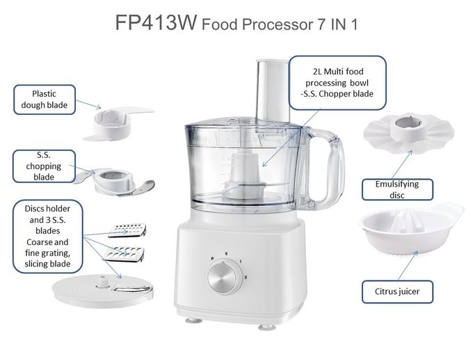 750W 2.0L FP413 compact food processor