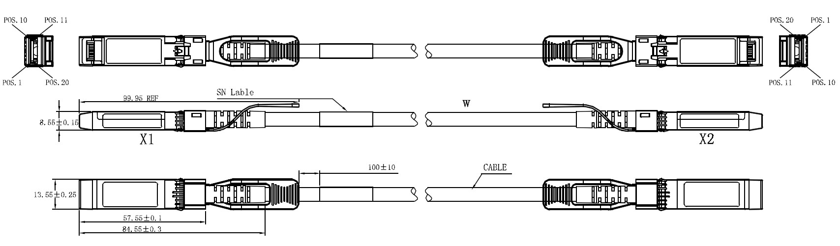 40G QSFP+ to QSFP+ Passive Direct Attach Copper (DAC) Twinax Cables 0.5m-5m for data center