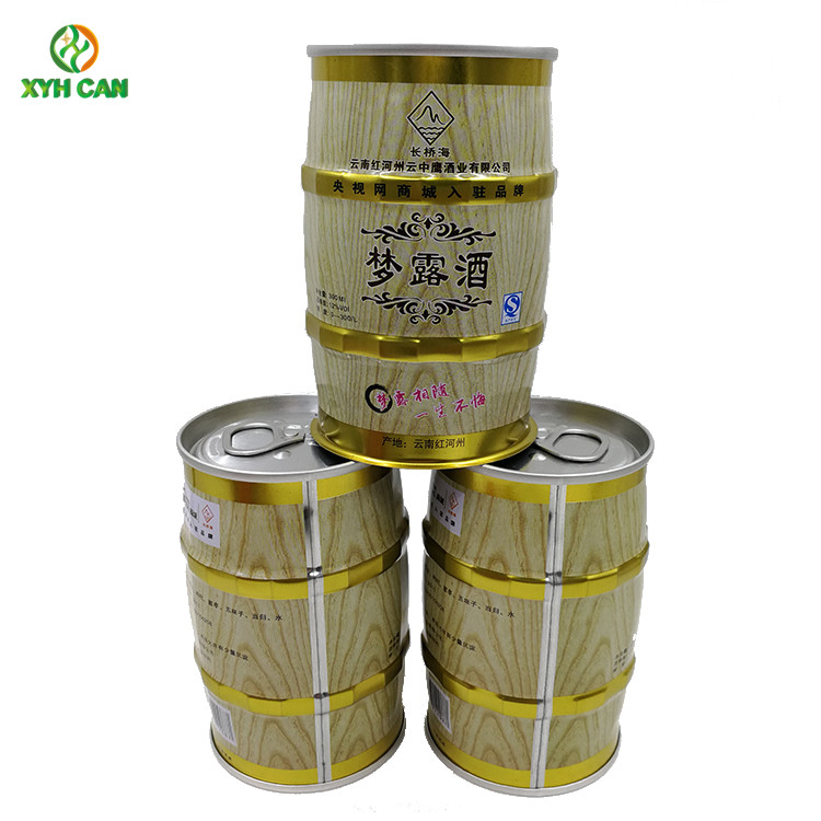 Tin Cans for 300ml Beer Tin Boxes for Liquid Packaging Safety Custom Printed Tin Jars