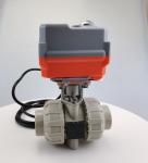 1.6MPa PPH UPVC Electric Actuated Ball Valve Wear Resistance mini motor valve