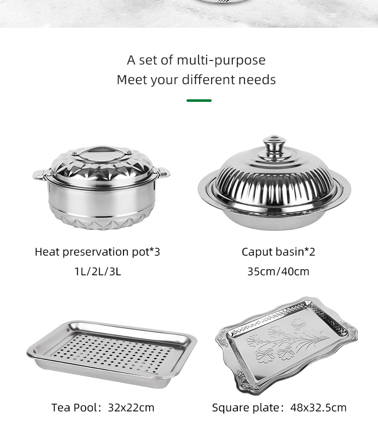 2022 New Product Multifunction Kitchen Cookware Sets 28 Pcs Stainless Steel Cooking Pot Set