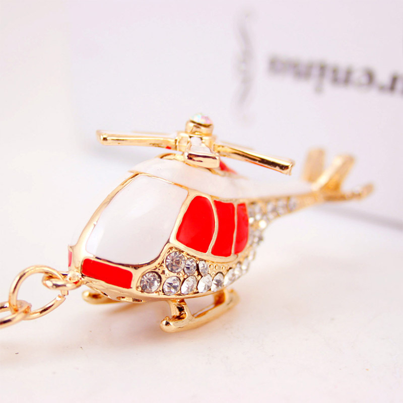 6inches Custom Airplane Keychain Diamond Alloy Crystal For unisex