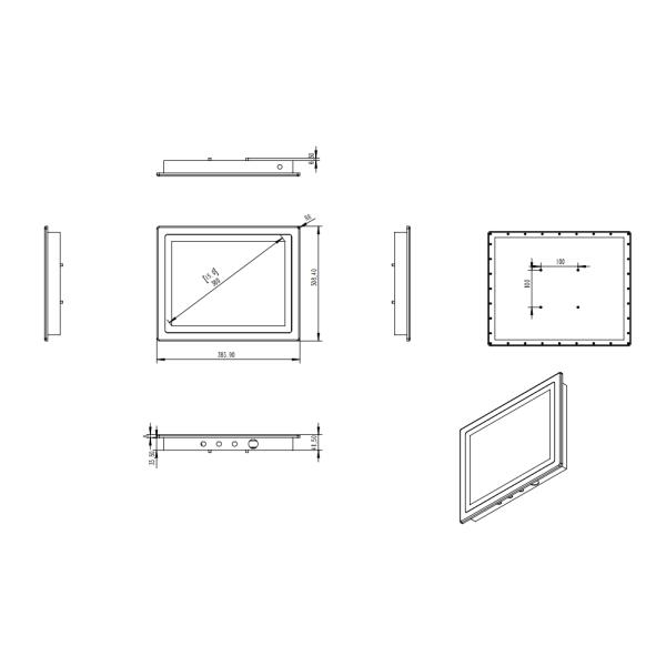 2GB DDR3 RAM Industrial Android Tablet 15 Inch Panel For Retail Management