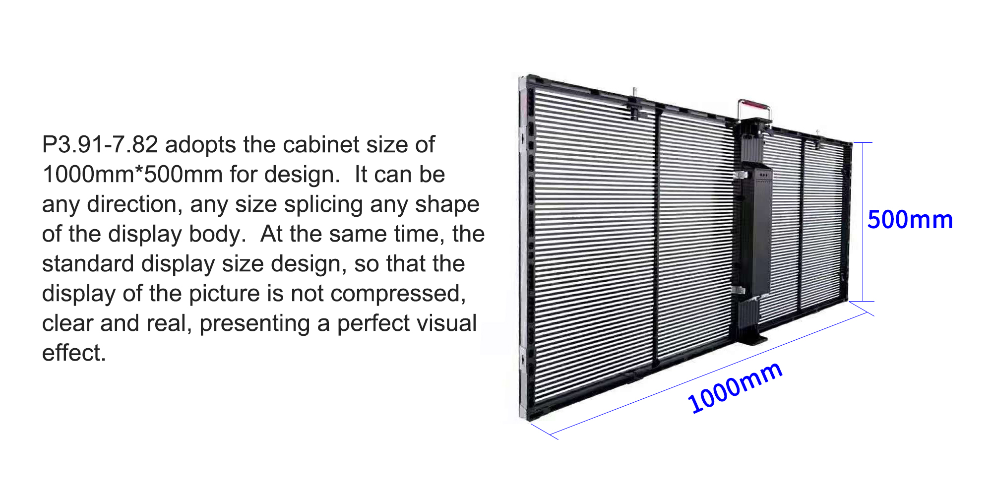 Full Color Transparent LED Display Screen Video Wall P3.91-7.82mm Pixel Pitch