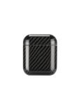 Black Protective Carbon Fiber Airpods Case High - Tech Luxury Material