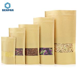 China Aluminum Foil Biodegradable Stand Up Kraft Zipper Pouch Bags wholesale