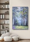 Abstract Landscape Modern Art Oil Painting For Living Room Forest Tree Painting
