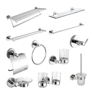 China Round ODM Bathroom Hardware Sets Sanitary Wall Mounted wholesale
