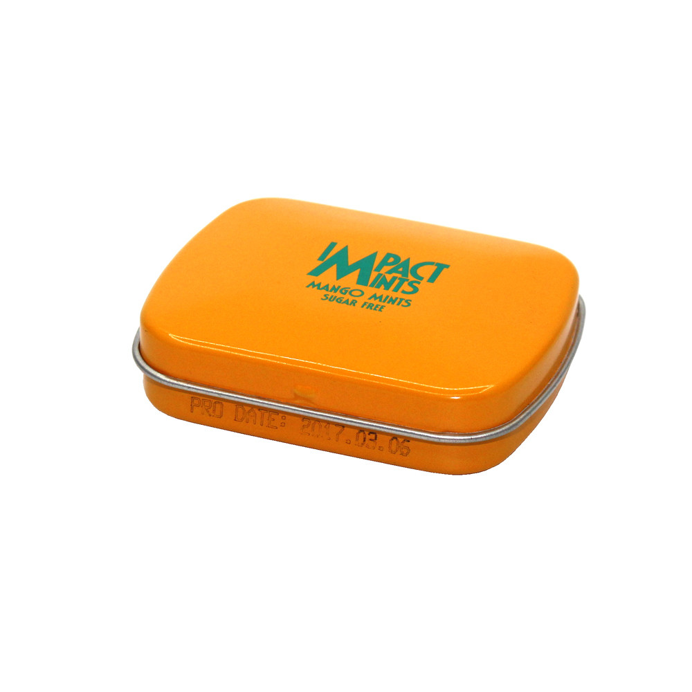 Custom Tin Container for Mints Packaging Hinged Metal Can Food Grade Vintage Tin Box