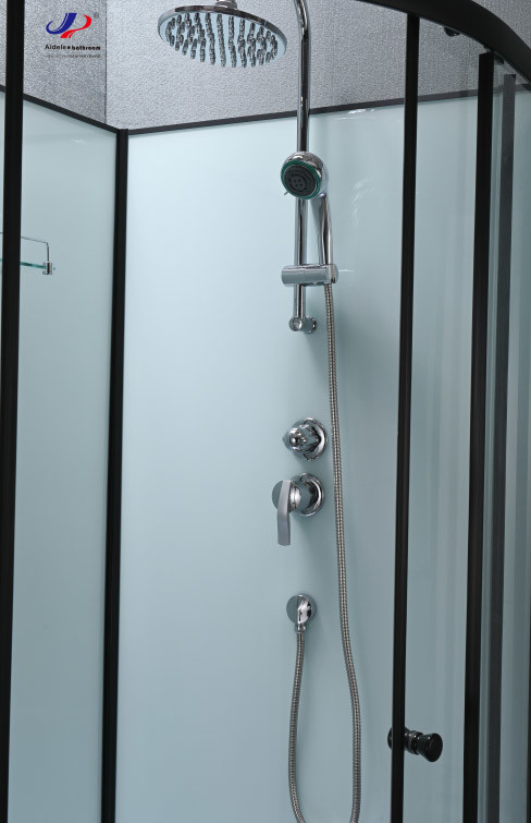 Modern Design Sliding Shower Doors Tempered Glass Matt black Frame Shower Pods Cabins
