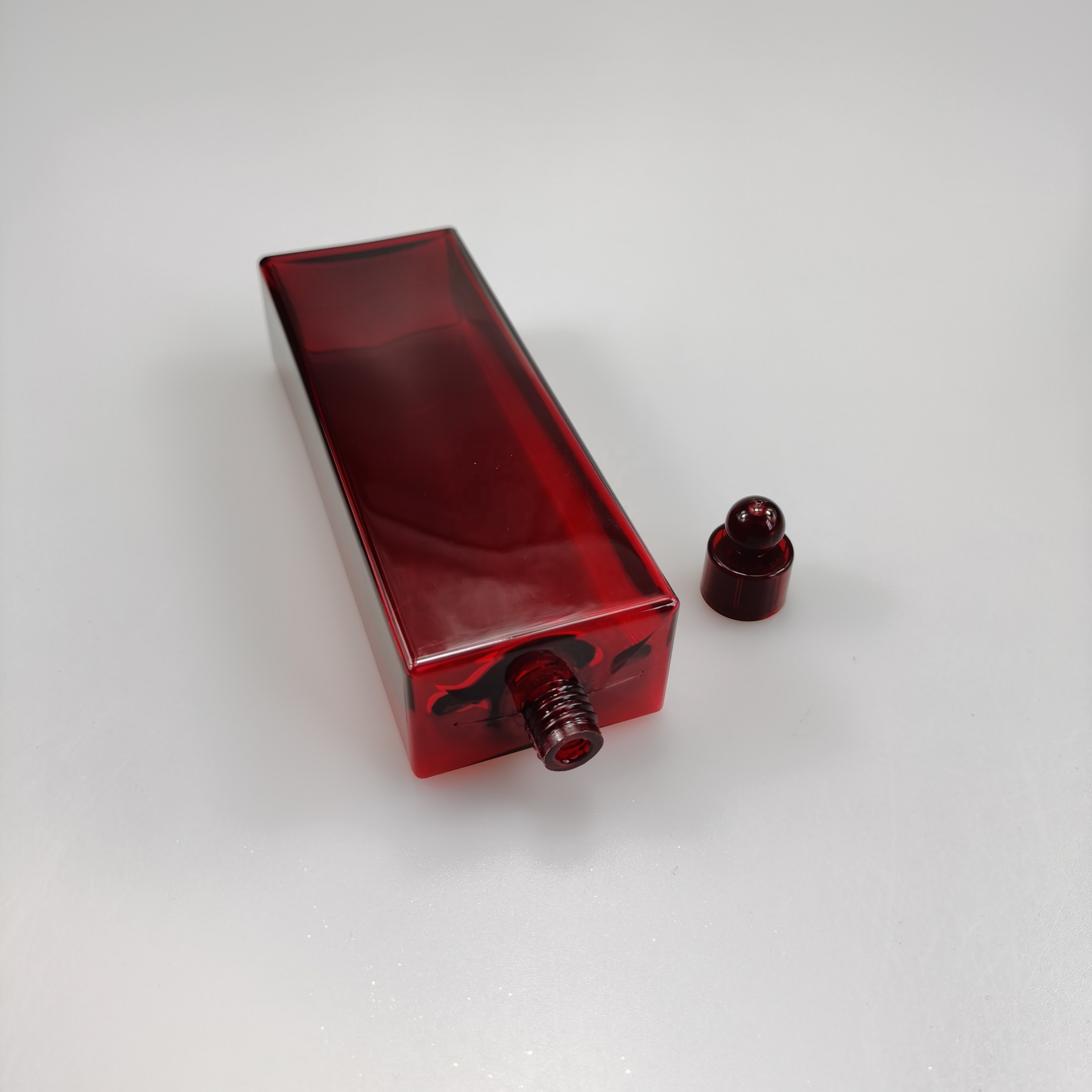 200ml PET Bottle Square Plastic Bottle for Shampoo and Toner Printing Silk-screen Printing